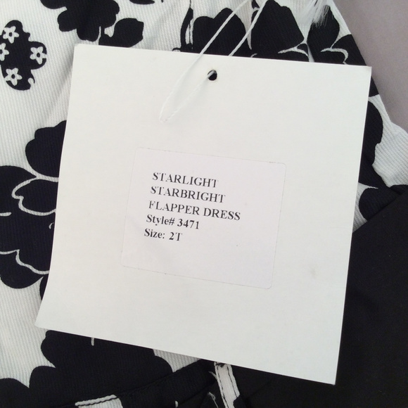 Trish Scully Black & White Flapper Dress 2T NWT! - Picture 6 of 7